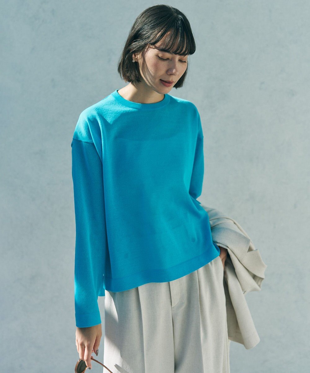 UNFILO シアーフォルムニット クルーネック 