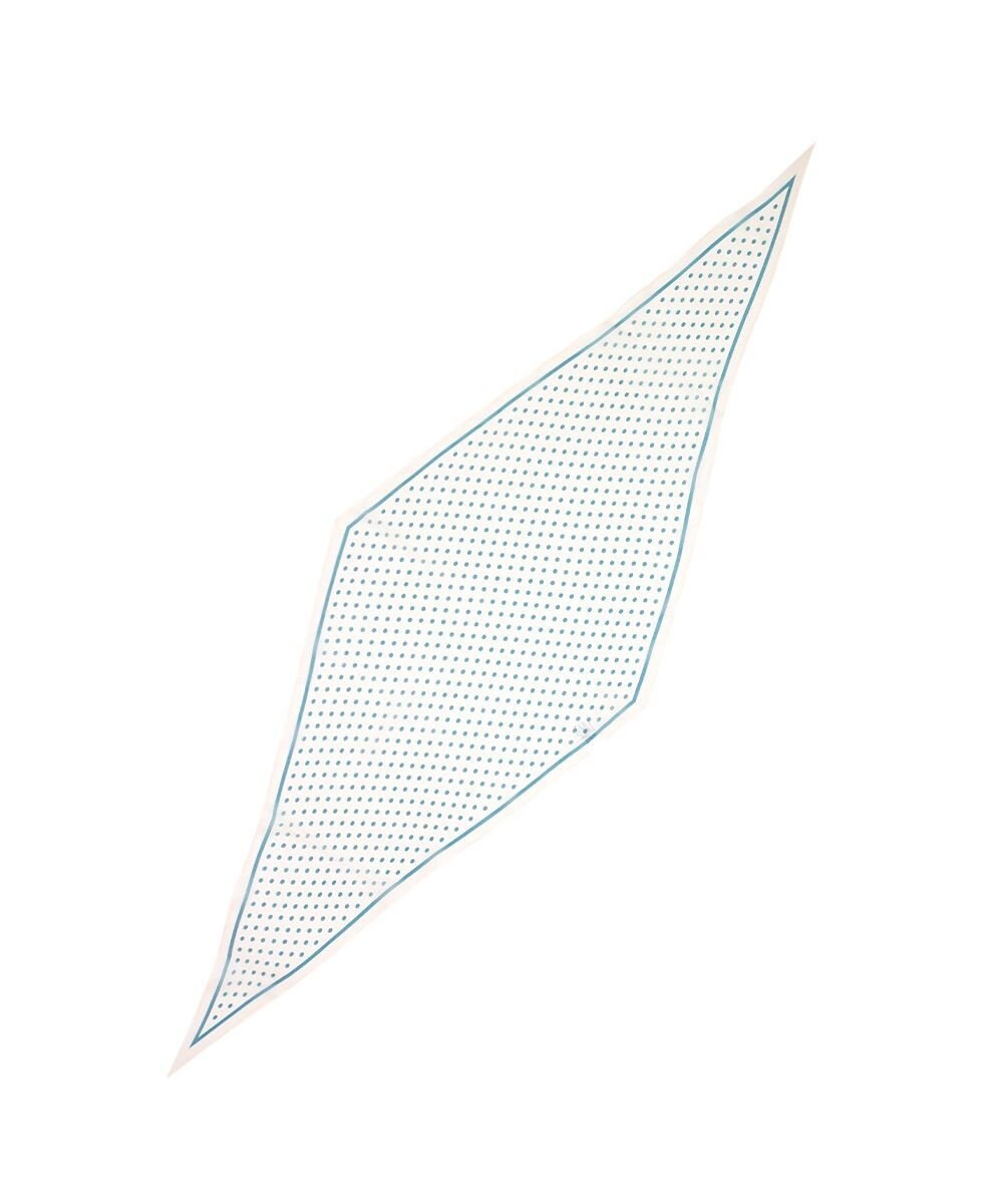 Marca ＜洗えるシルク＞ドット 菱形スカーフ Marcaオリジナル ウォッシャブルシルクローン 