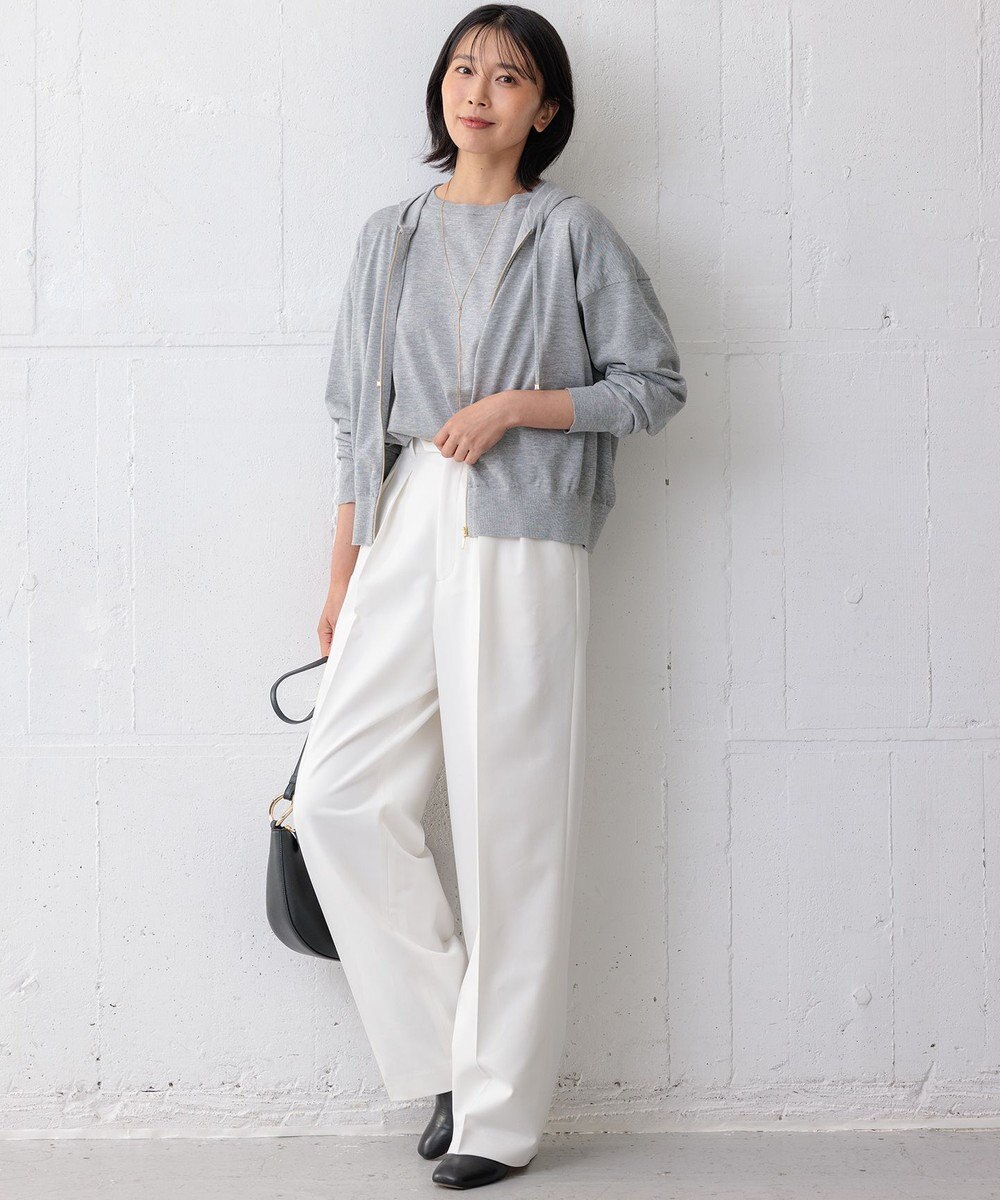 23区 【洗える】オータムシャイニー ニットパーカー 