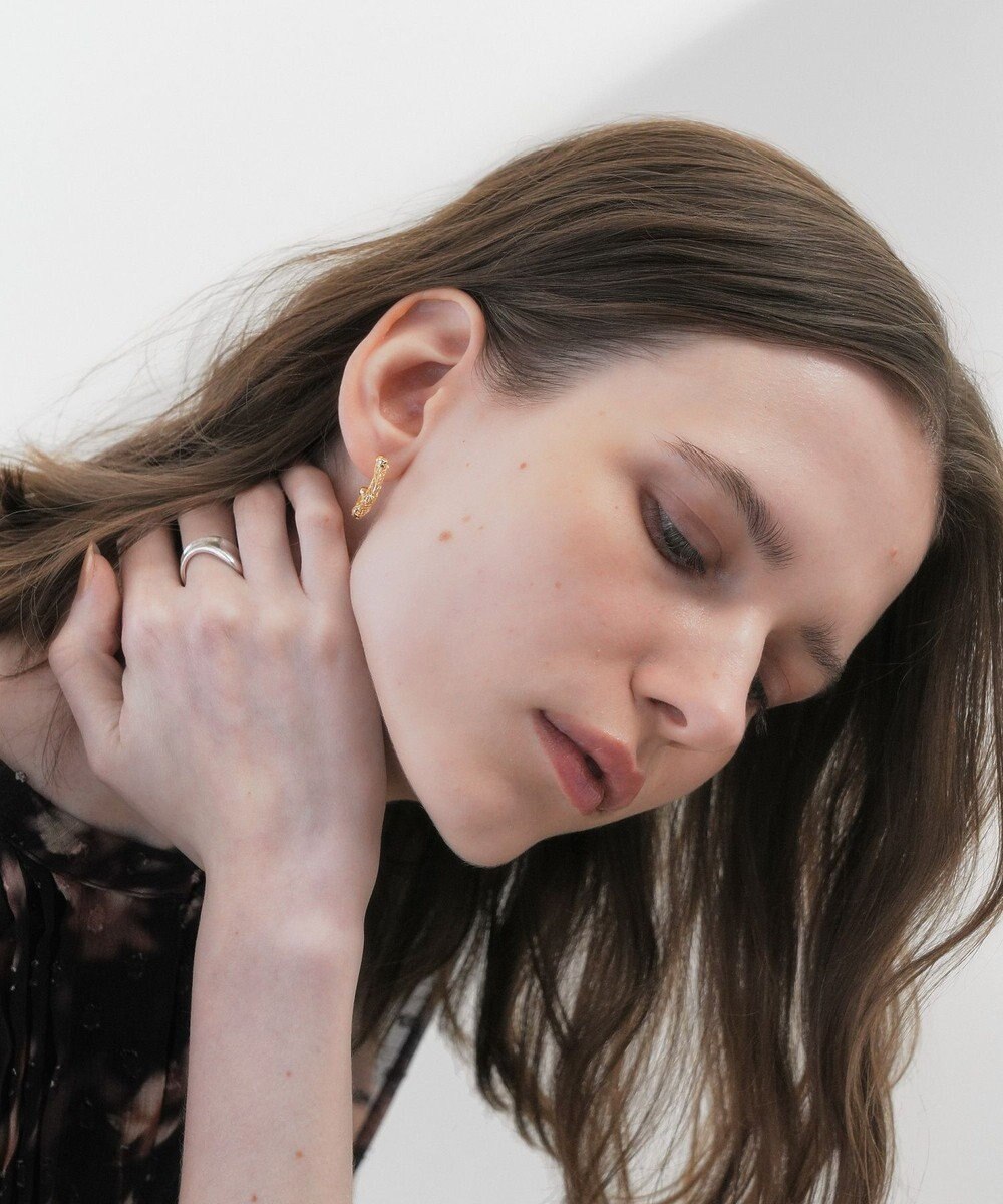 YECCA VECCA メッシュフープピアス 