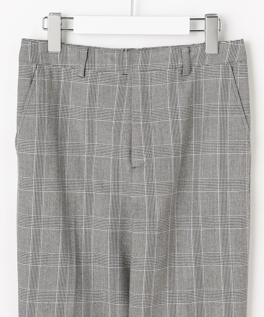 J.PRESS LADIES L アルガンシルク チェック テーパード パンツ 