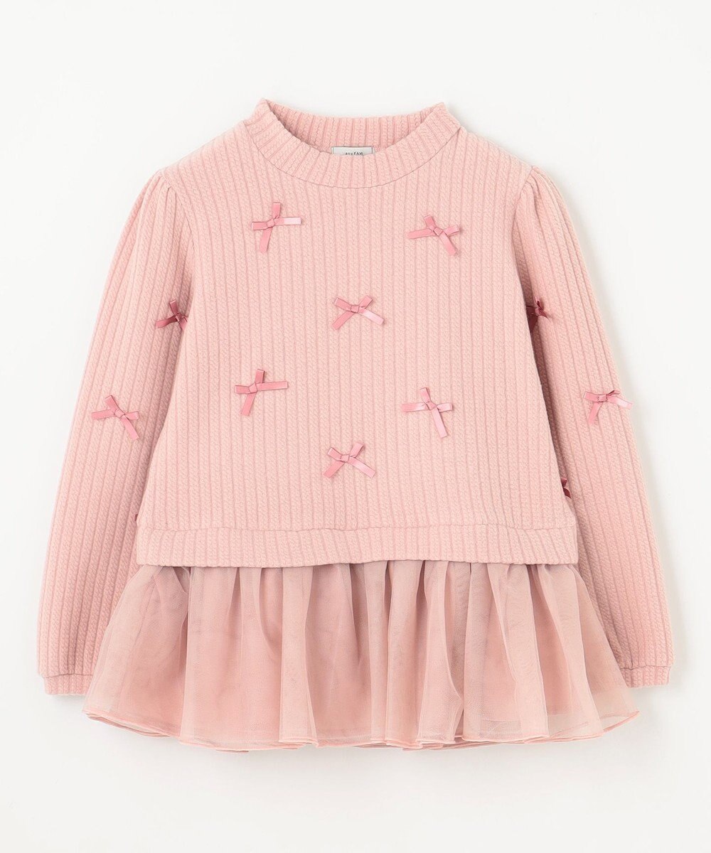 ANY KIDS ふくれジャガードリボンチュニック 