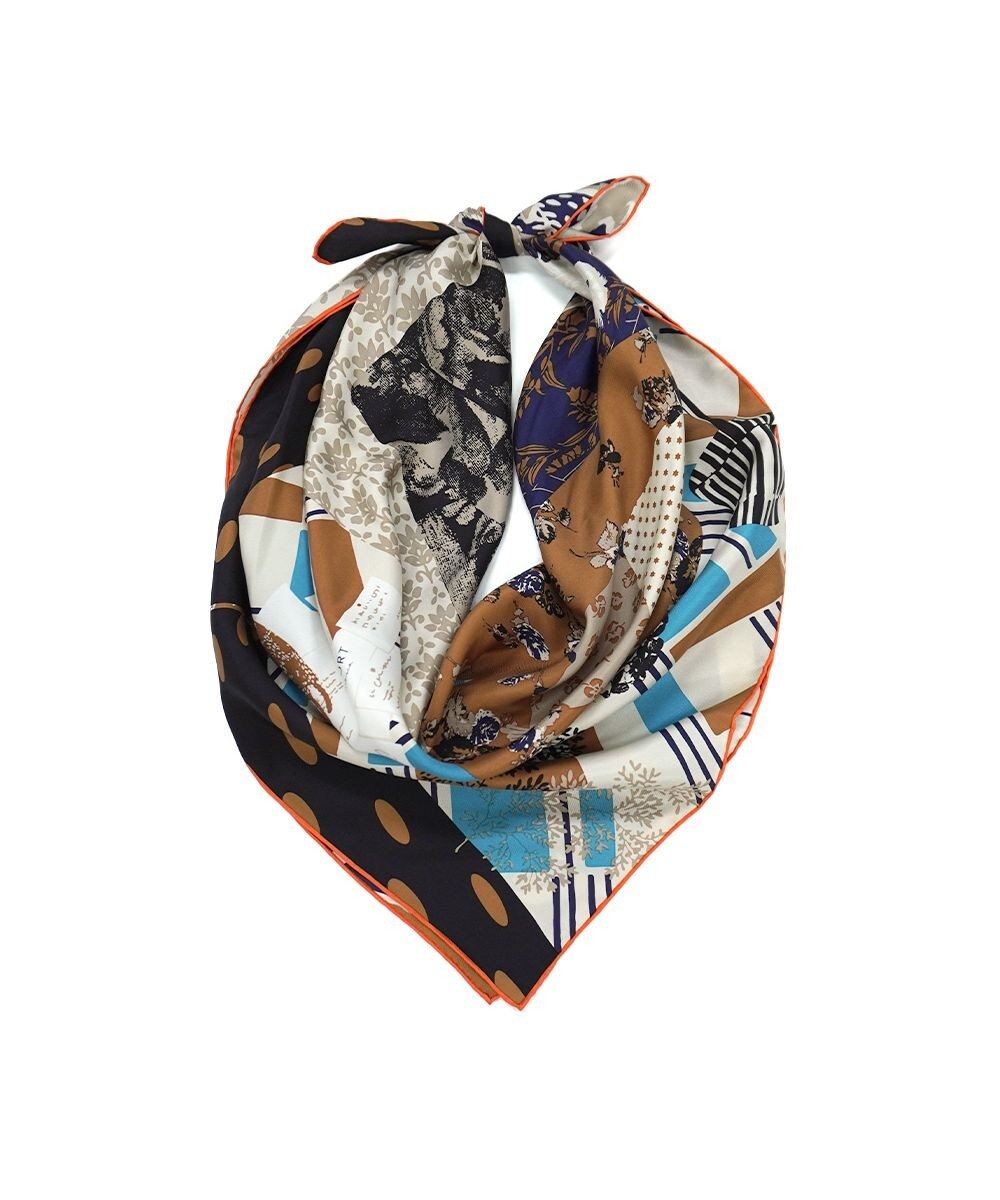 Marca 【the PORT by marca】ROOM 大判 シルクツイル スカーフ 