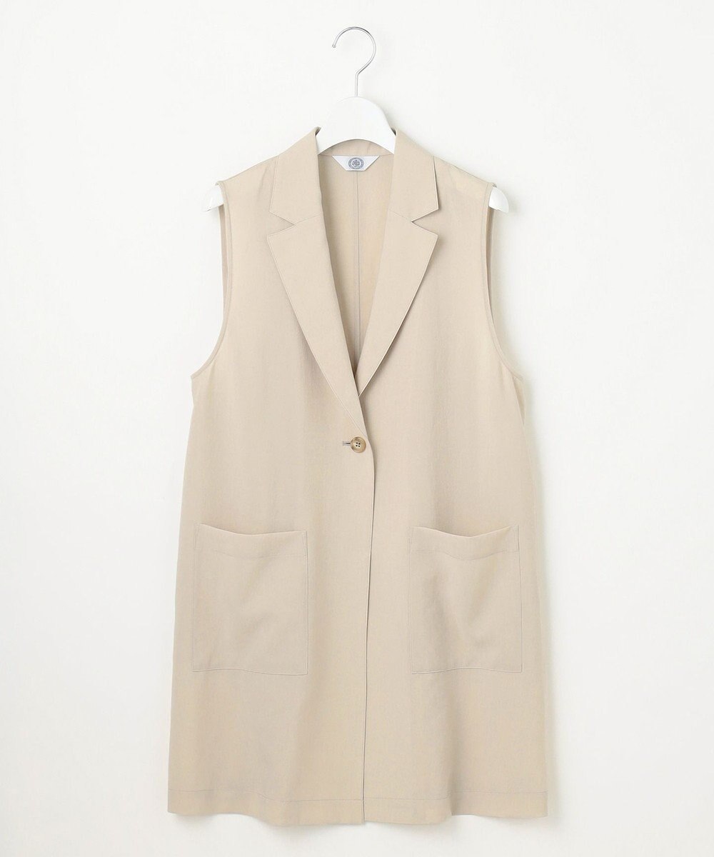 J.PRESS LADIES L 【洗える】ボイルドワッシャー ジレ 