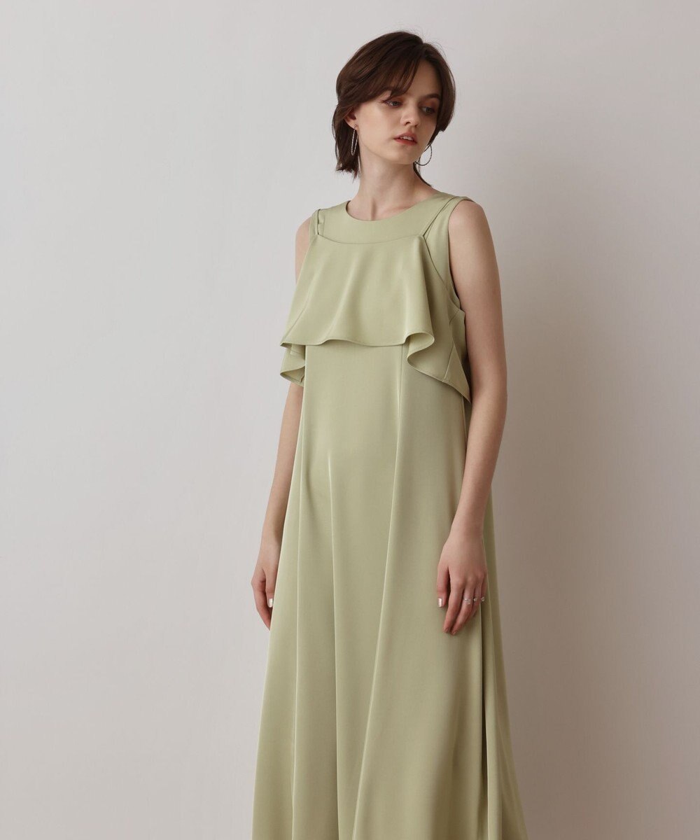 GRACE CONTINENTAL サテンレイヤードワンピース 