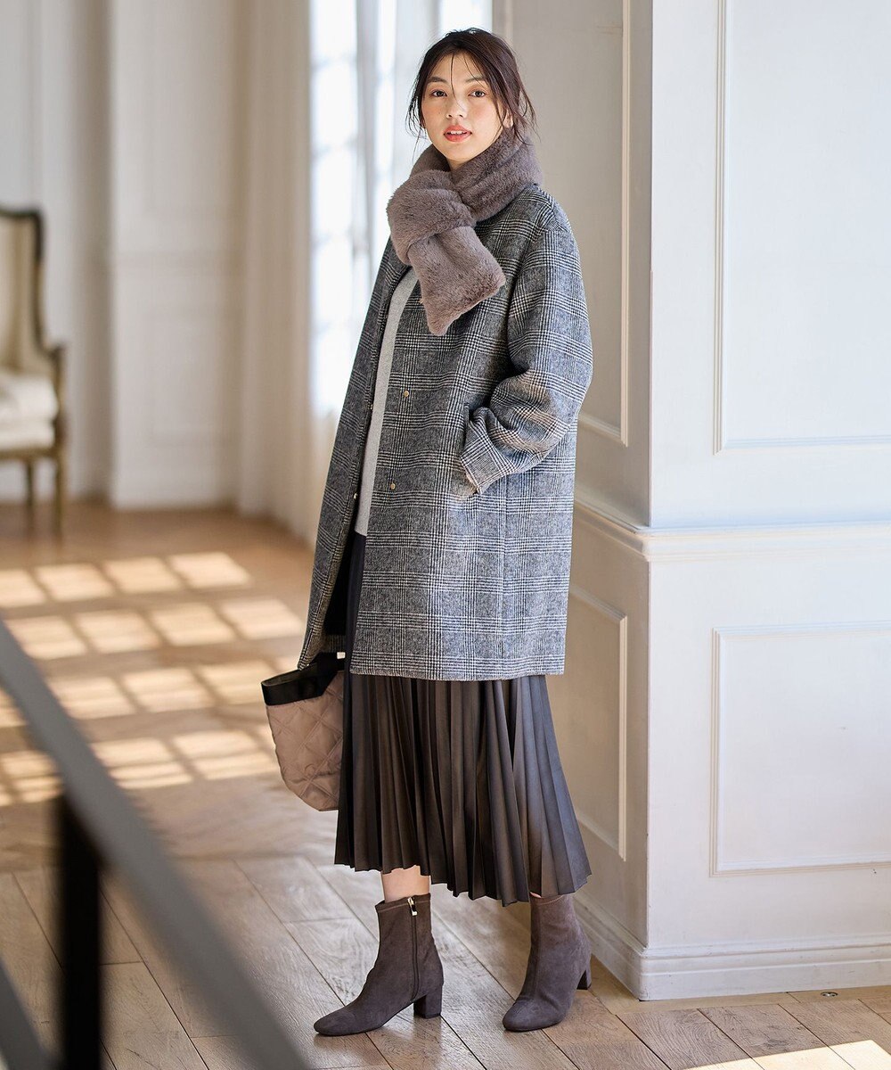 ANY L 【防風裏地】カシミヤブレンドコート 