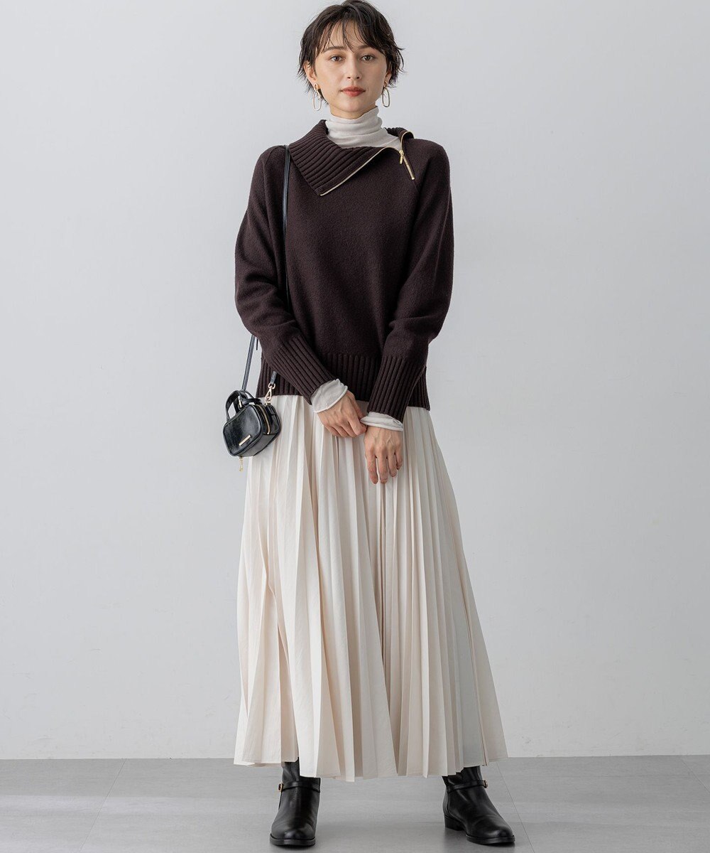 23区 S 【CLASSY.掲載/洗える】スムージーコットン タートルネック ニット 