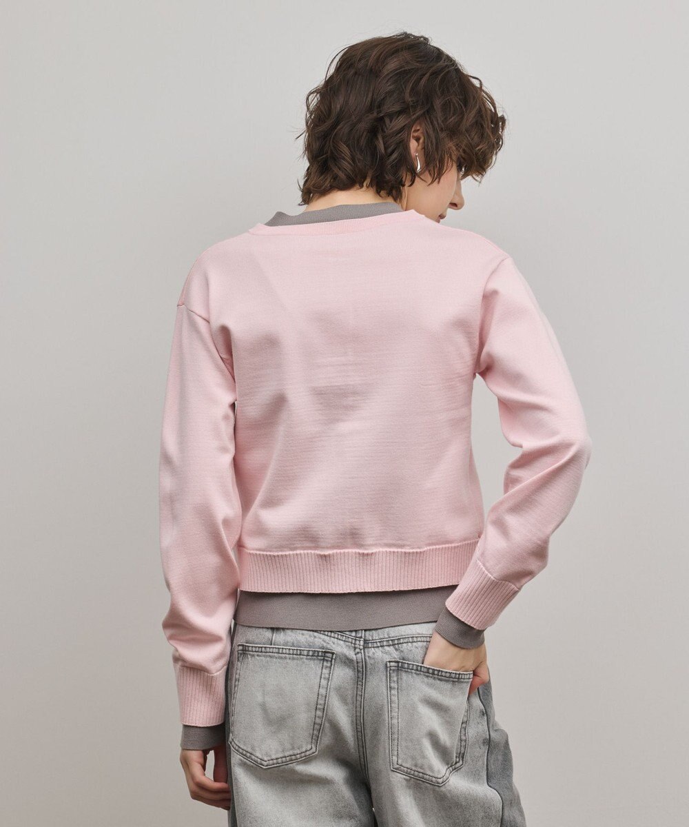 GRACE CONTINENTAL レイヤード風ニットカーディガン 