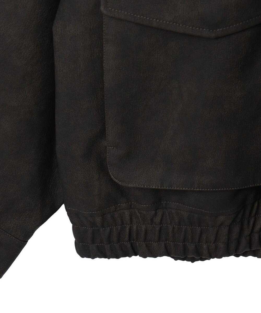 WEGO 【ユニセックス着用ITEM】エコレザー2WAYフライトジャケット 