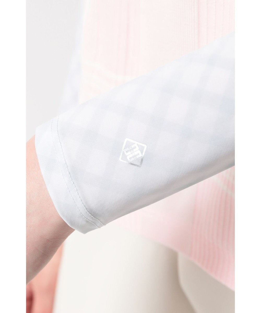 DAKS [DAKS GOLF] 冷感チェックプリントアームカバー 