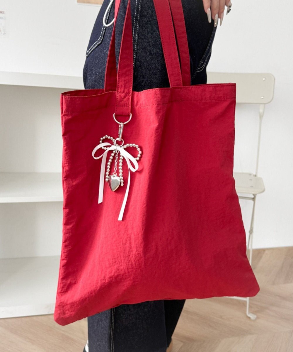 WEGO チャーム付きA4トートバッグ 