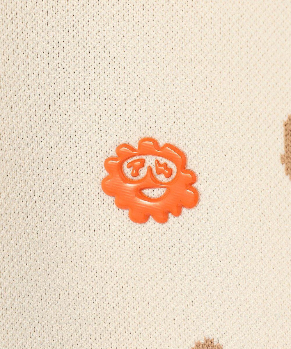 PW CIRCULUS 【WOMEN】ピント柄 ジップアップニットフーディ 