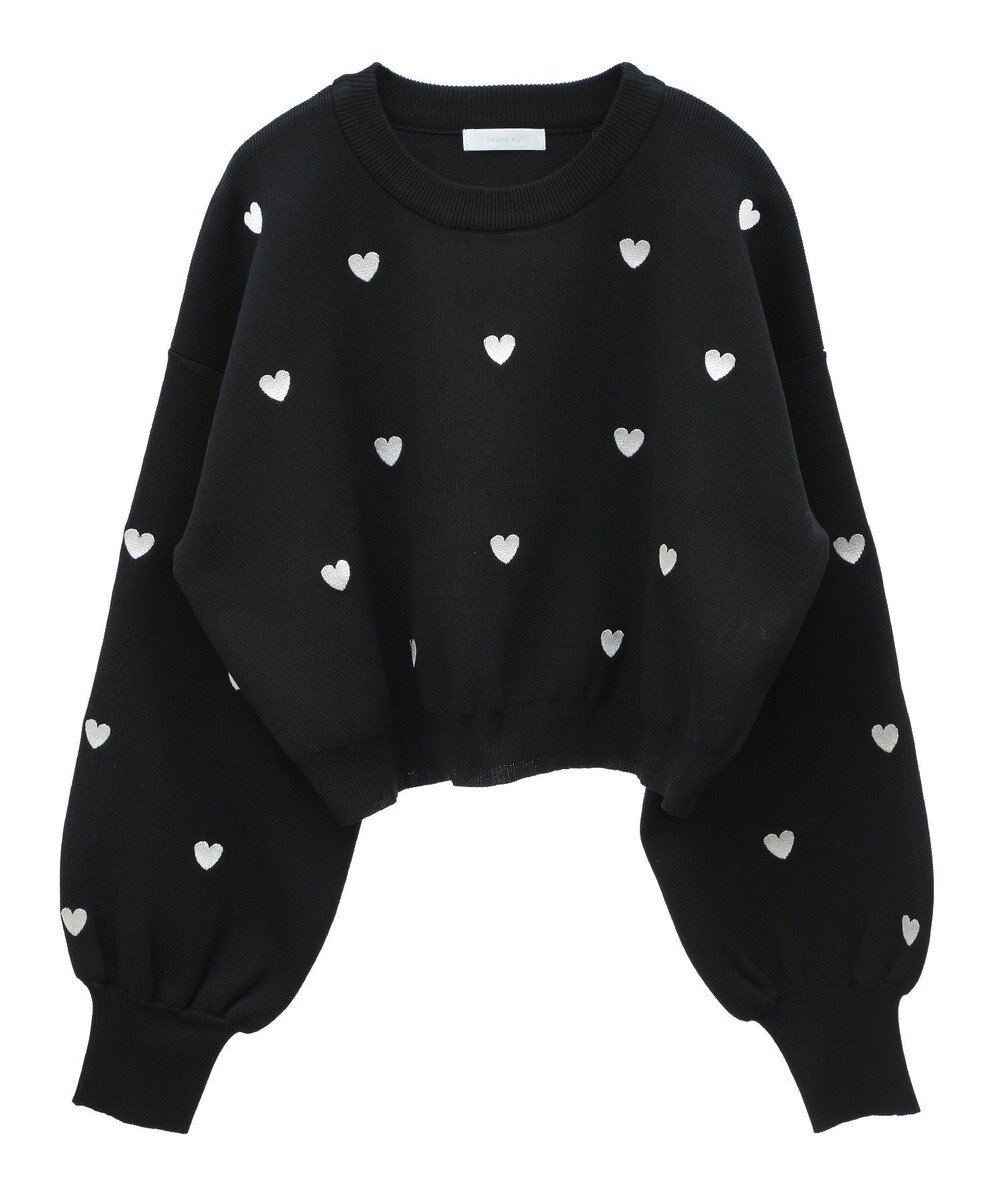 Green Parks ・ｓｗｉｎｇ　ｂｙ　ハート刺繍ニット 