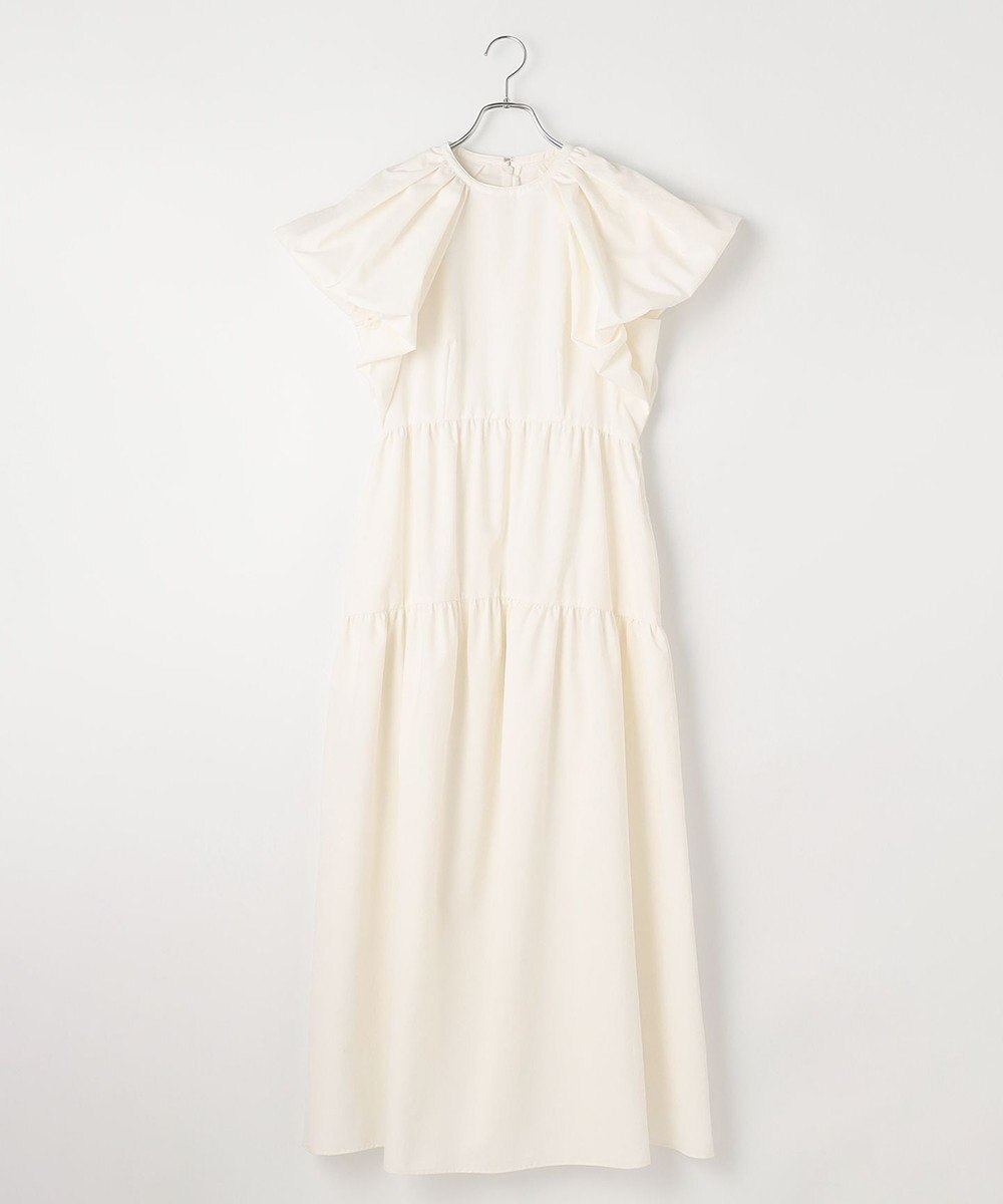 #Newans 【ANSWER for フォトジェニックスタイル】ウィングスリーブティアードワンピース 