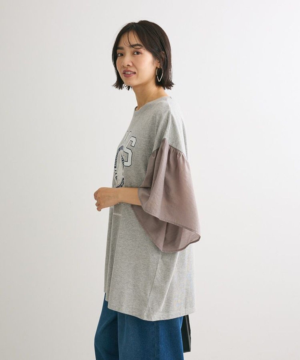 Green Parks ドッキングフレアスリーブロゴチュニック 