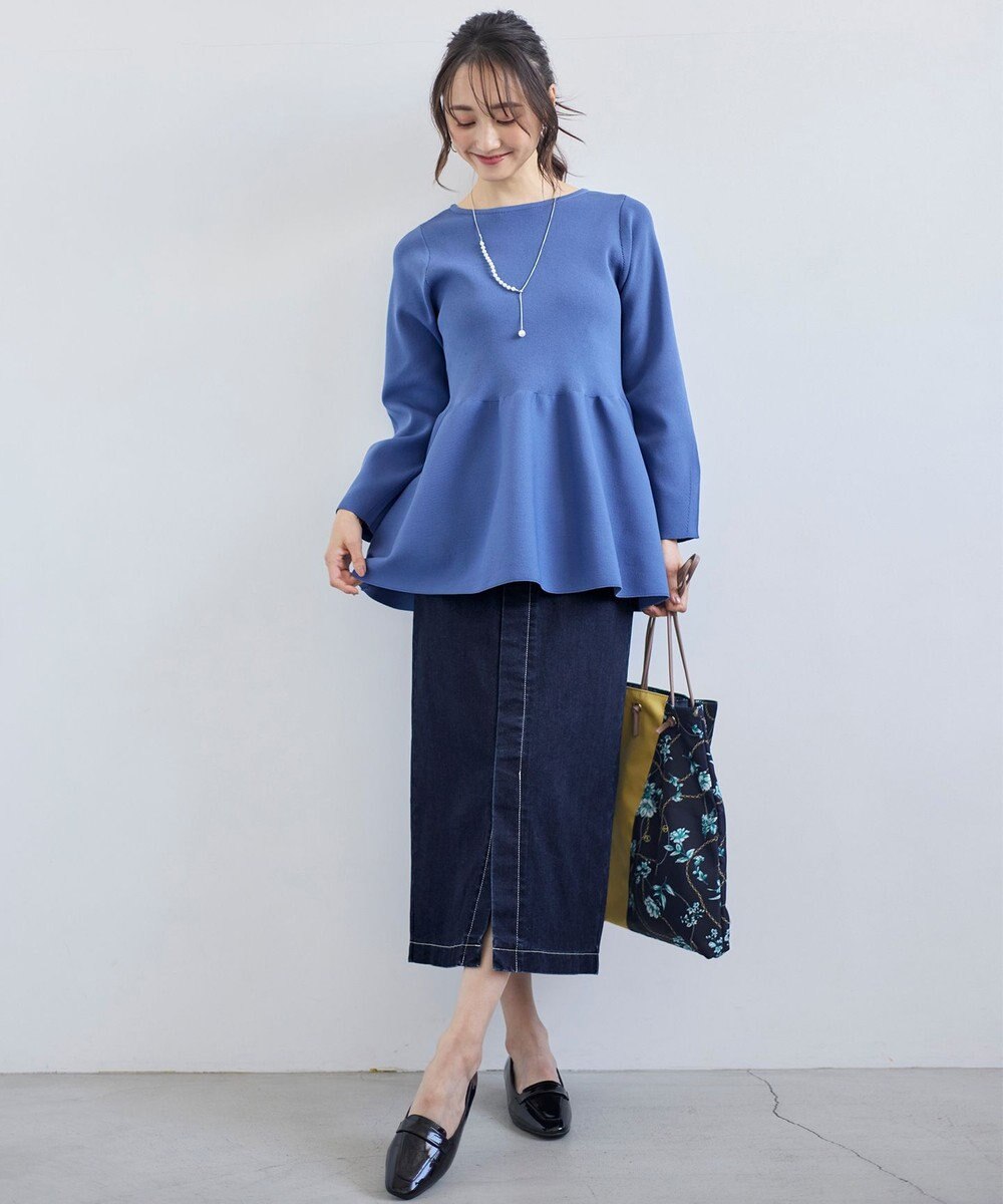 ANY SIS 【洗える】スポンディッシュペプラム ニット 