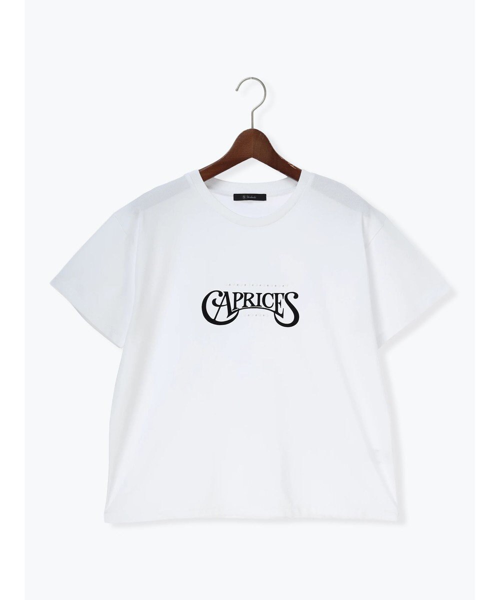 Te chichi パール&ロゴプリントTシャツ 