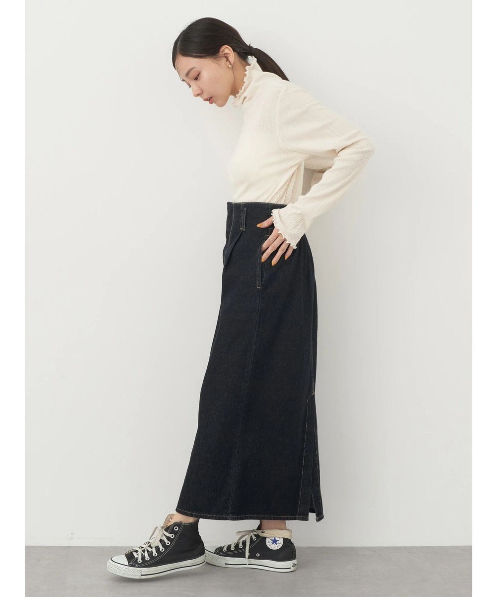 earth music&ecology コットンシアータートルネックプルオーバー 