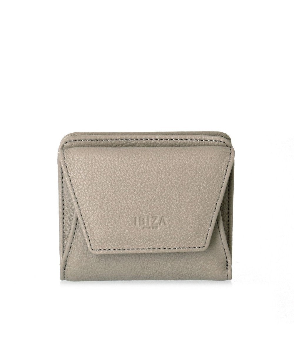 IBIZA 牛革　BOXコインケース付き二つ折り財布 トープ