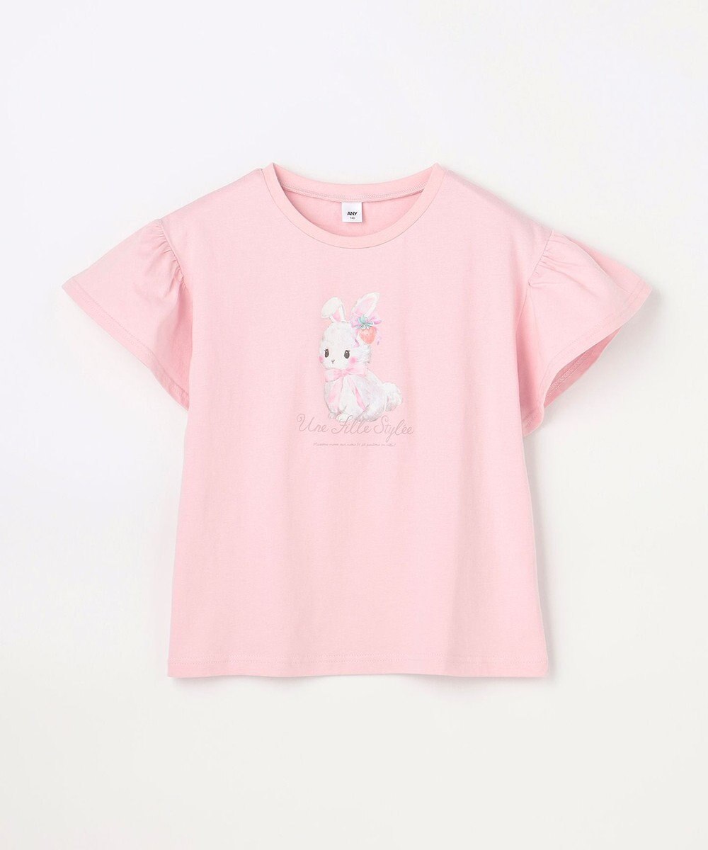 ANY KIDS 【綿100%】ドロップショルダー アニマルプリントTシャツ 