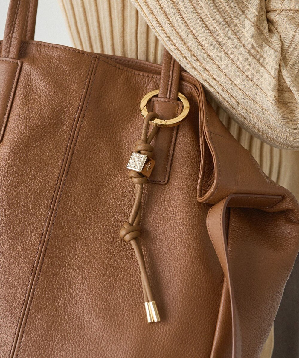 russet ［ノットモチーフ×メタルパーツ］レザーコードバッグチャーム（Z-223） 