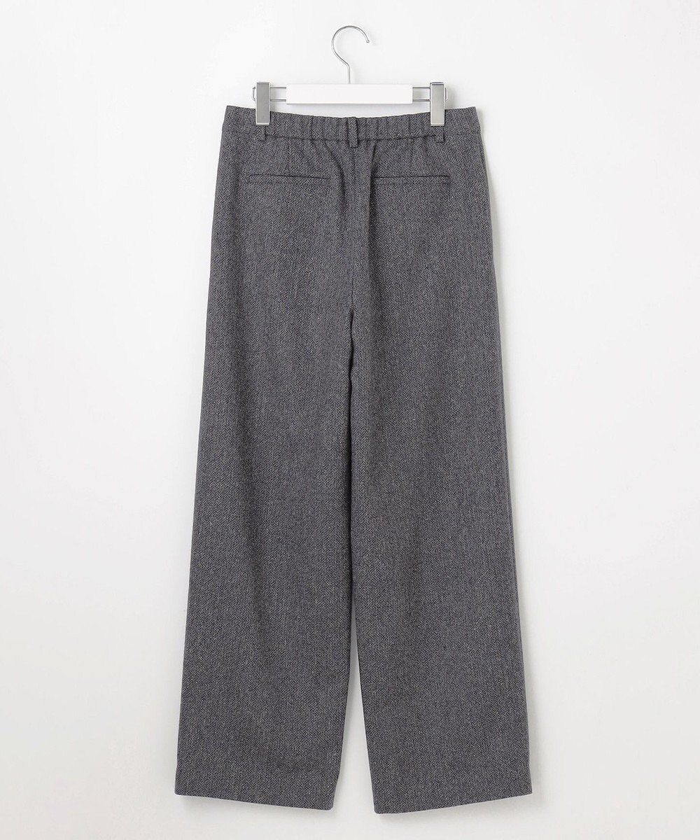 J.PRESS LADIES ネップヘリンボーンワイドパンツ 