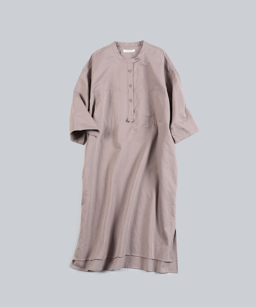 WHITE MAILS 【WOMEN】COTTON PAPER SOFT TWILL ワイドスリーブドレス 