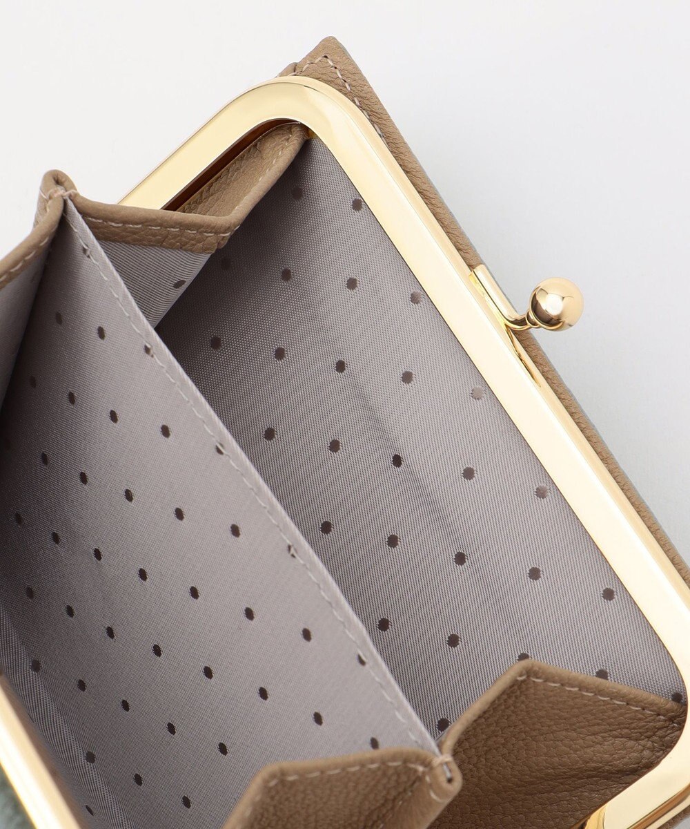 UNBILLION ペルケ perche トリミング配色外ガマ二つ折り財布 