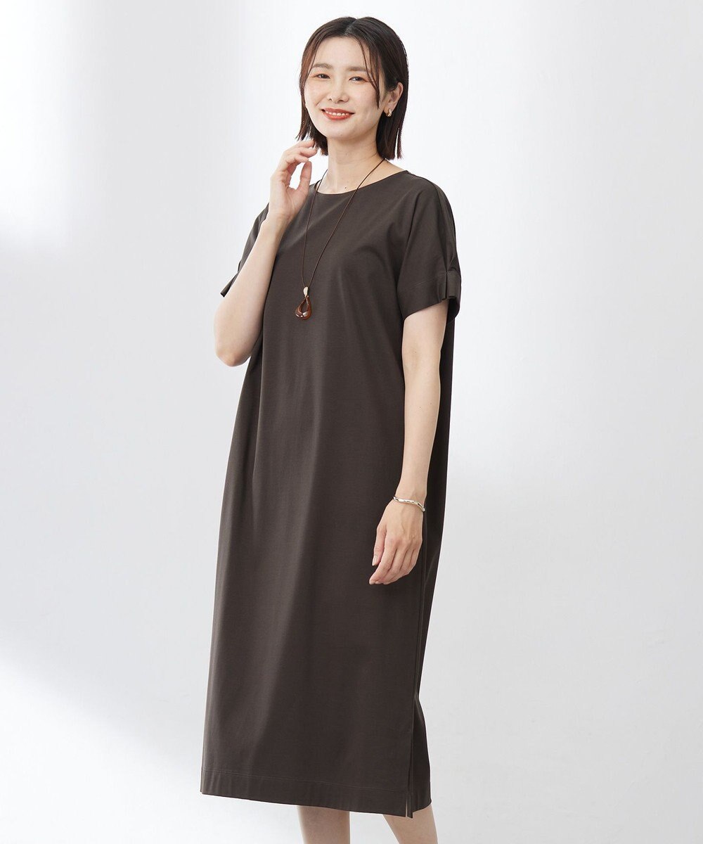 J.PRESS LADIES S 【WEB限定カラーあり・洗える】コットンスムース ドルマンスリーブ ワンピース 