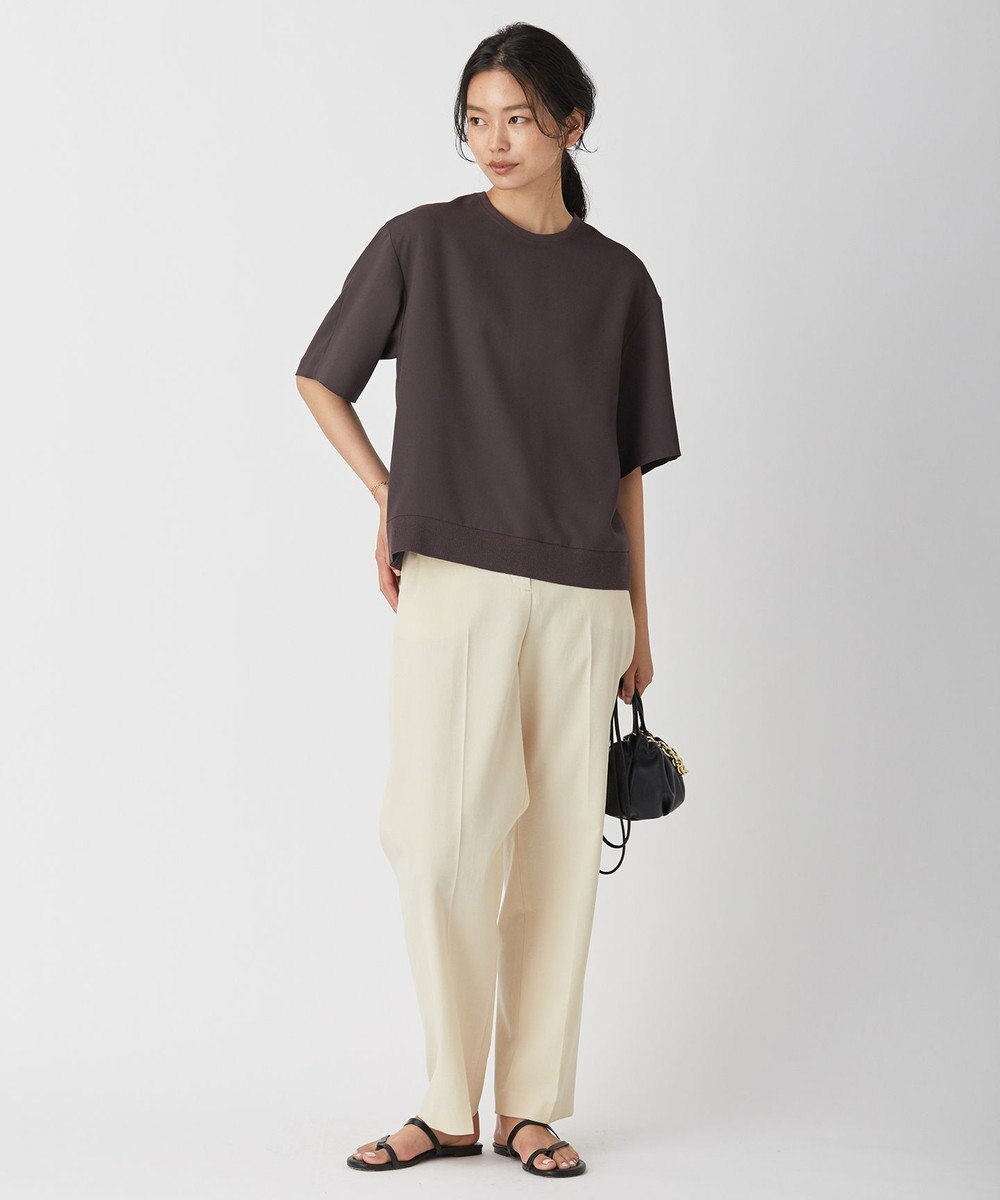 ICB 【新色追加・洗える】 FluidBackSatin Tブラウス 