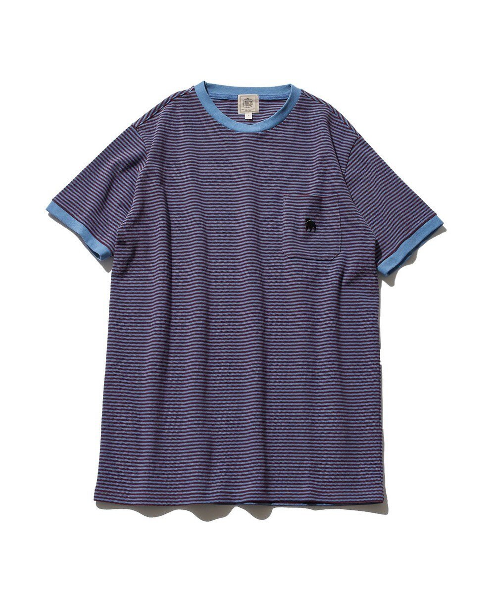 J.PRESS MEN 【大人気】アメリカンコットン バックブル ボーダーTシャツ レッド系1