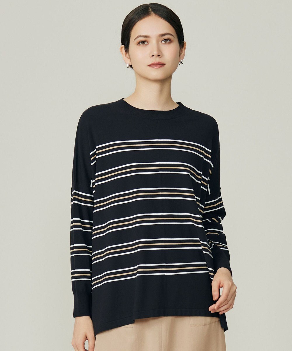 自由区 L 【WEB限定カラーあり】レーヨンストレッチ ニットT 