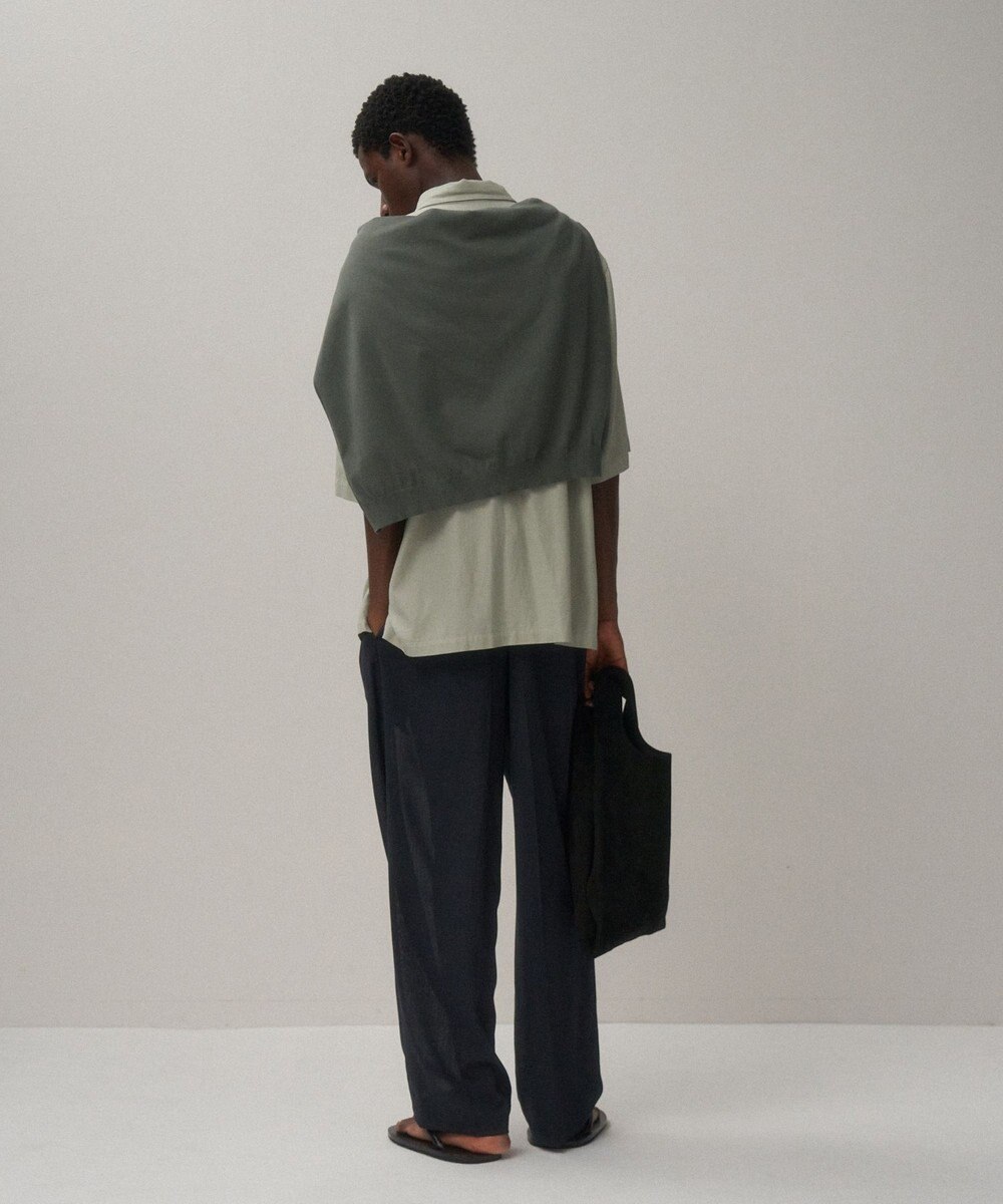 ATON TWIST WOOL GAUZE | ツータックイージーパンツ - UNISEX 