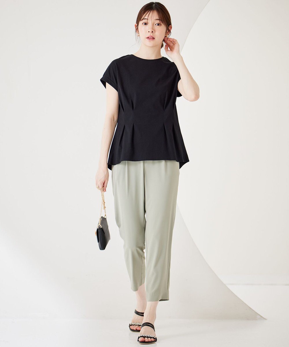 ANY SIS L 【UVケア・接触冷感】汗ジミ防止加工ペプラム カットソー 