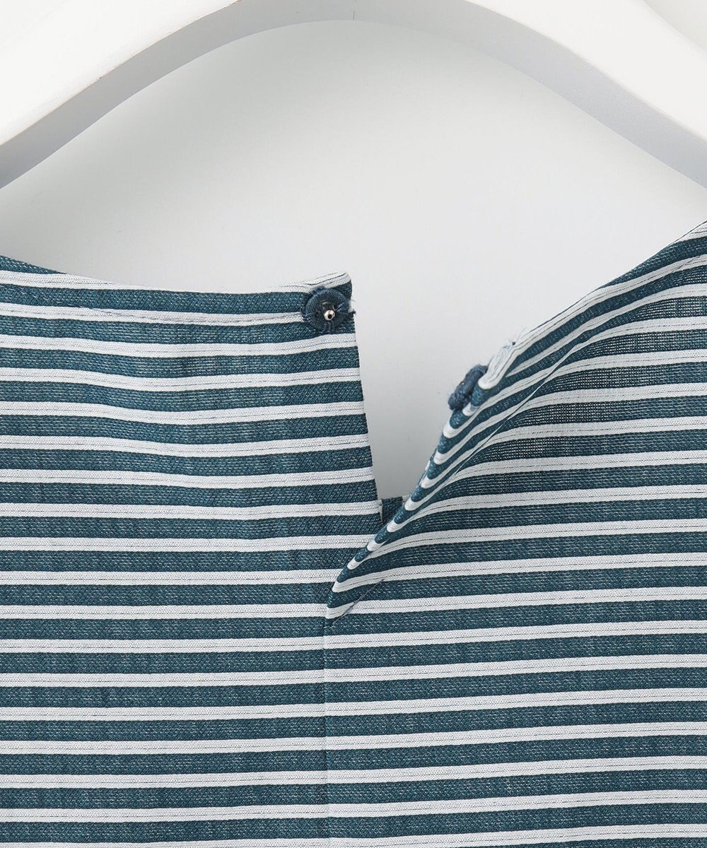 J.PRESS LADIES L 【WEB限定】 ピンストライプジャージー ボリュームスリーブ カットソー 