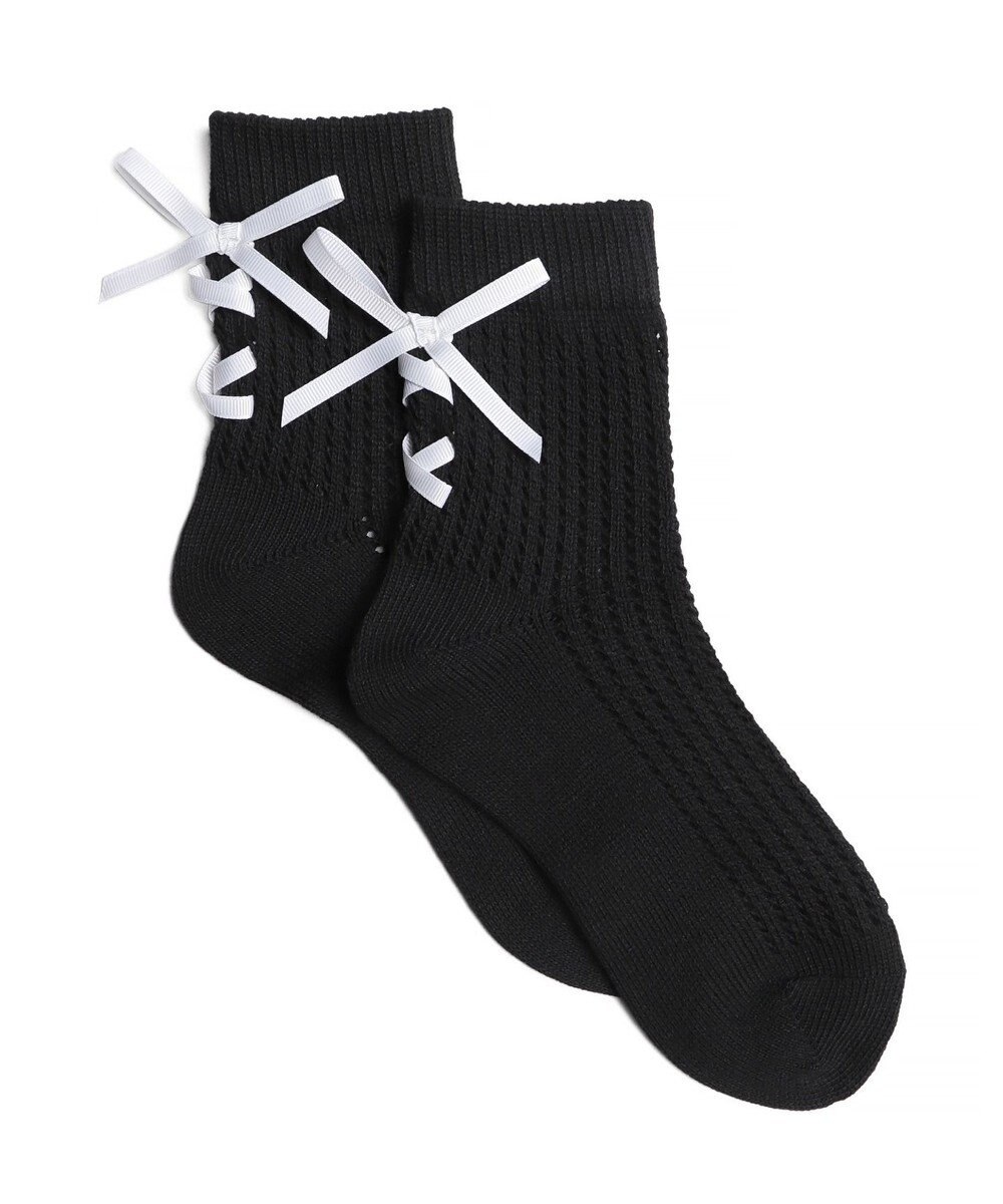 WEGO レースアップリボンソックス 