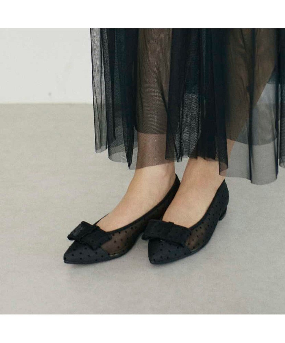 MODE ET JACOMO <carino>ドットチュールパンプス 