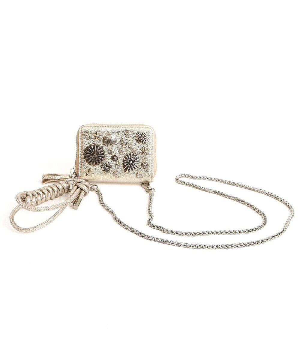 UNBILLION ペルケ perche / マルチスタッズジャバラチャームウォレットショルダー 