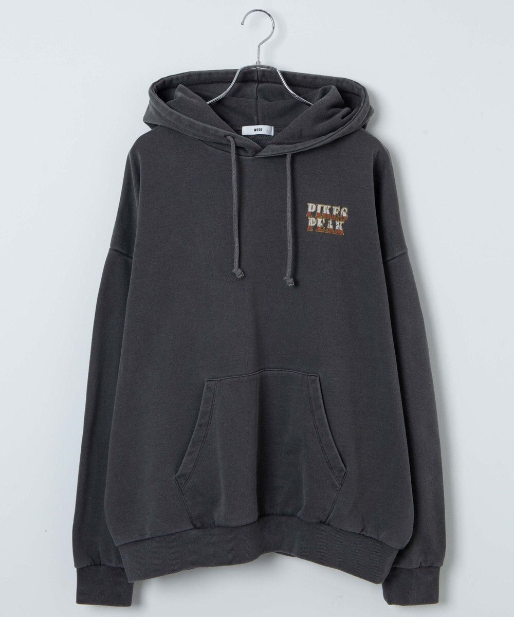 WEGO ピグメントグラフィックプルパーカー 