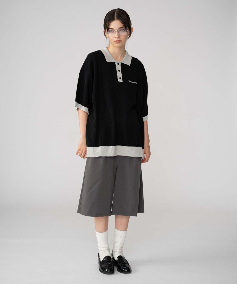 WEGO 【ユニセックス着用ITEM/MLサイズ展開】ワンポイントニットポロシャツ（SS） 