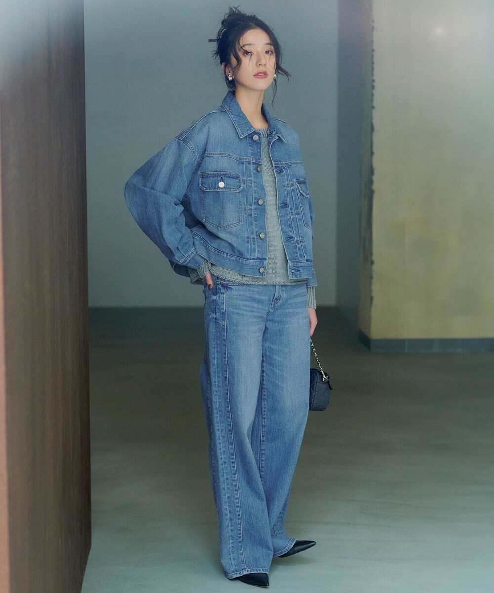 23区 S 【洗える】ブライトリリーヤーン クルーネック ニット 