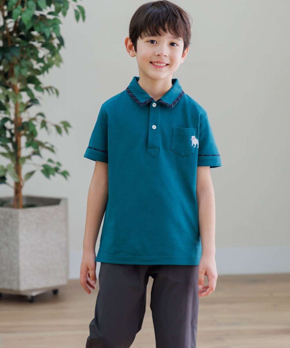 J.PRESS KIDS 【100-130cm】カノコ バックブル 半袖ポロシャツ 