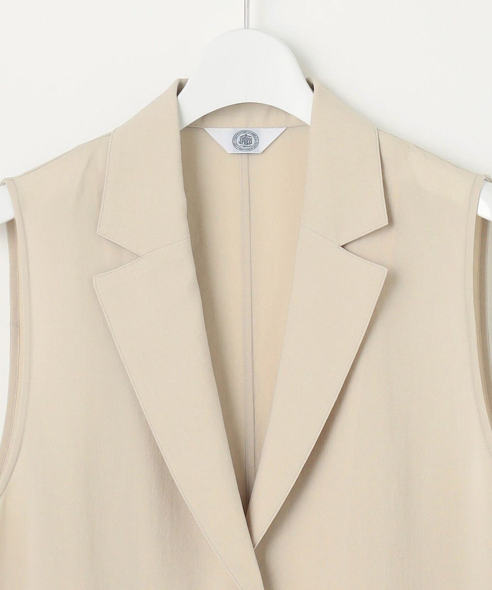 J.PRESS LADIES L 【洗える】ボイルドワッシャー ジレ 