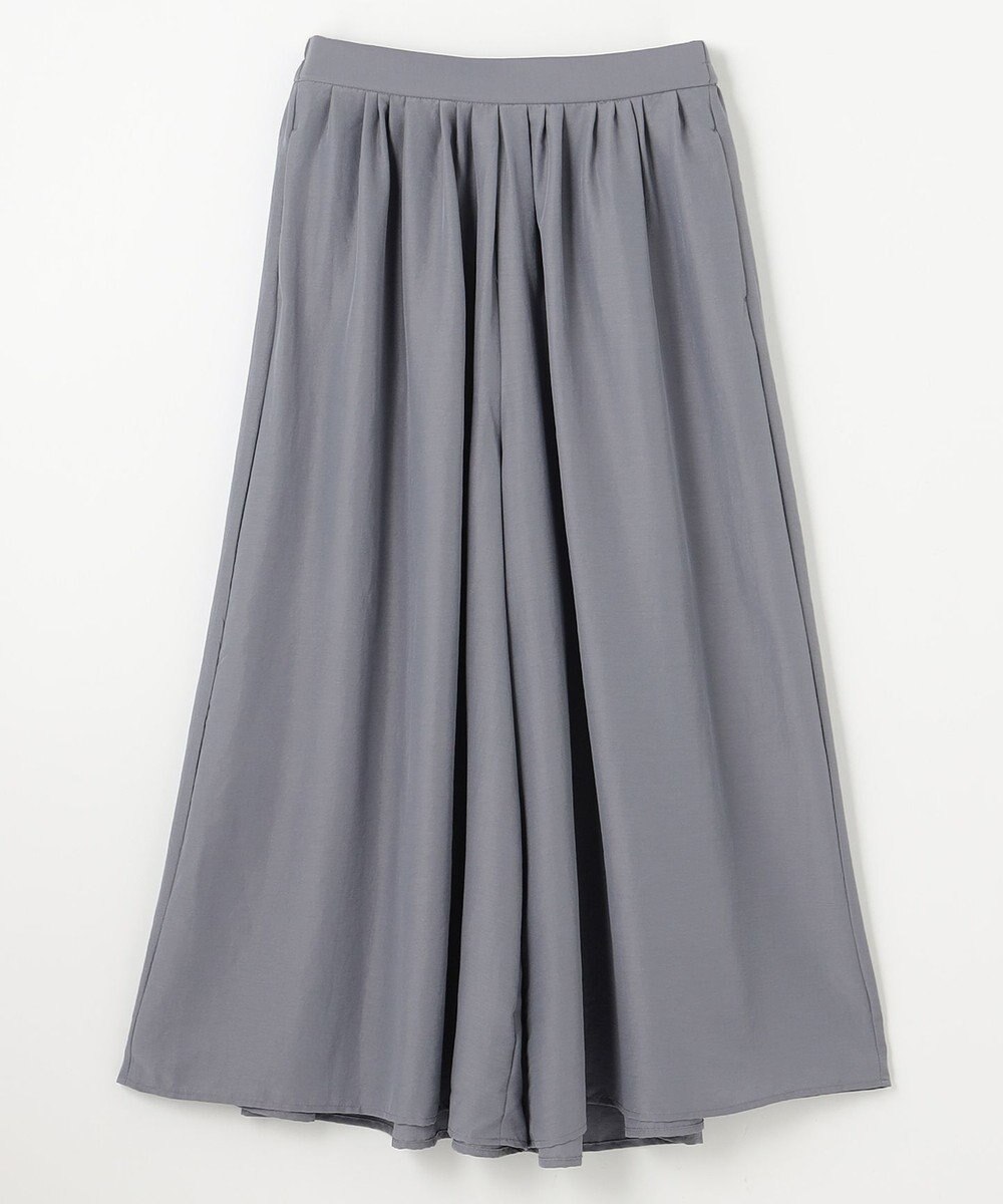 ANY L 【洗濯機可/ウエストゴム/UVケア】スパンボイル撥水スカートパンツ 