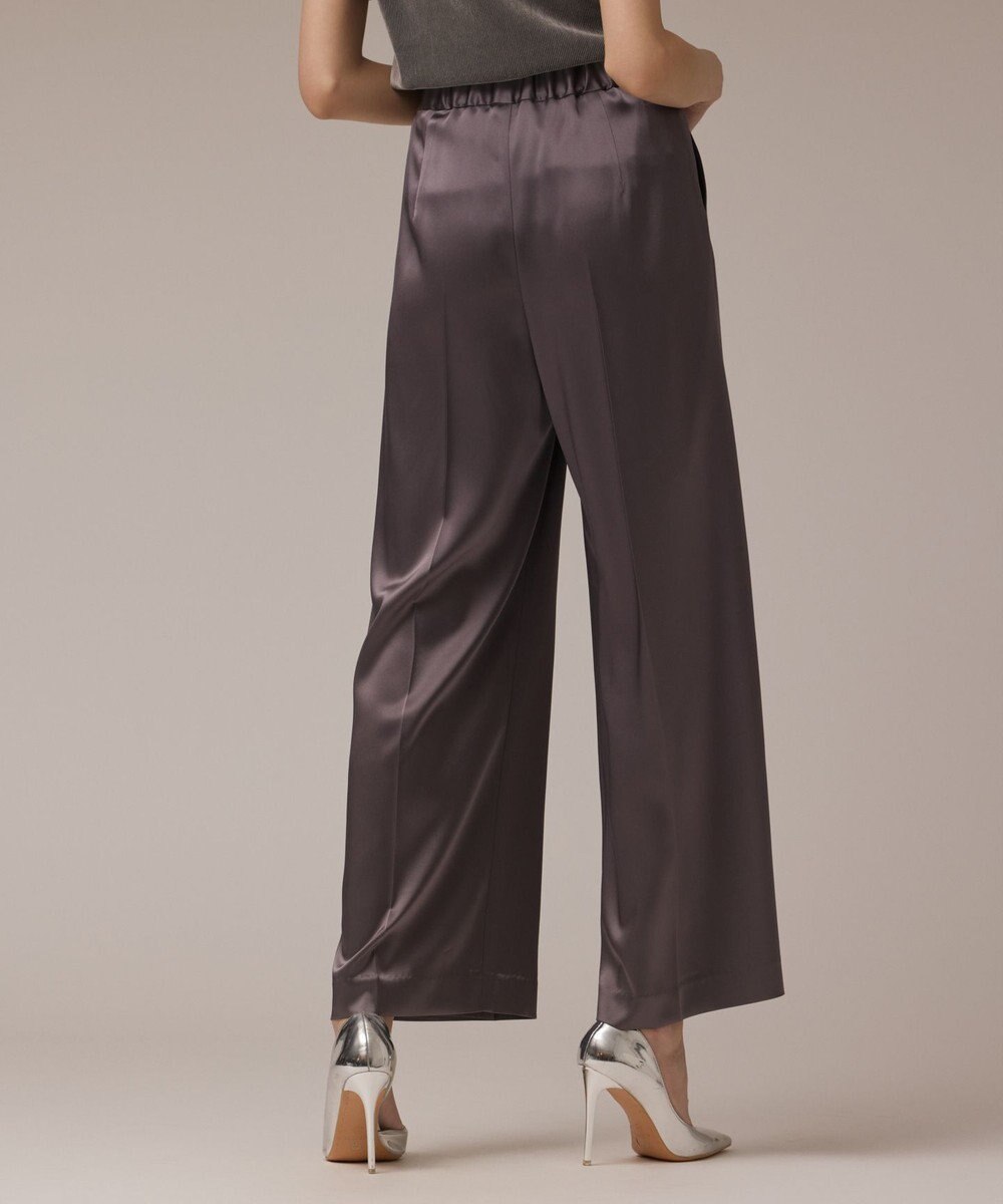 GRACE CONTINENTAL トリアセサテンワイドパンツ 