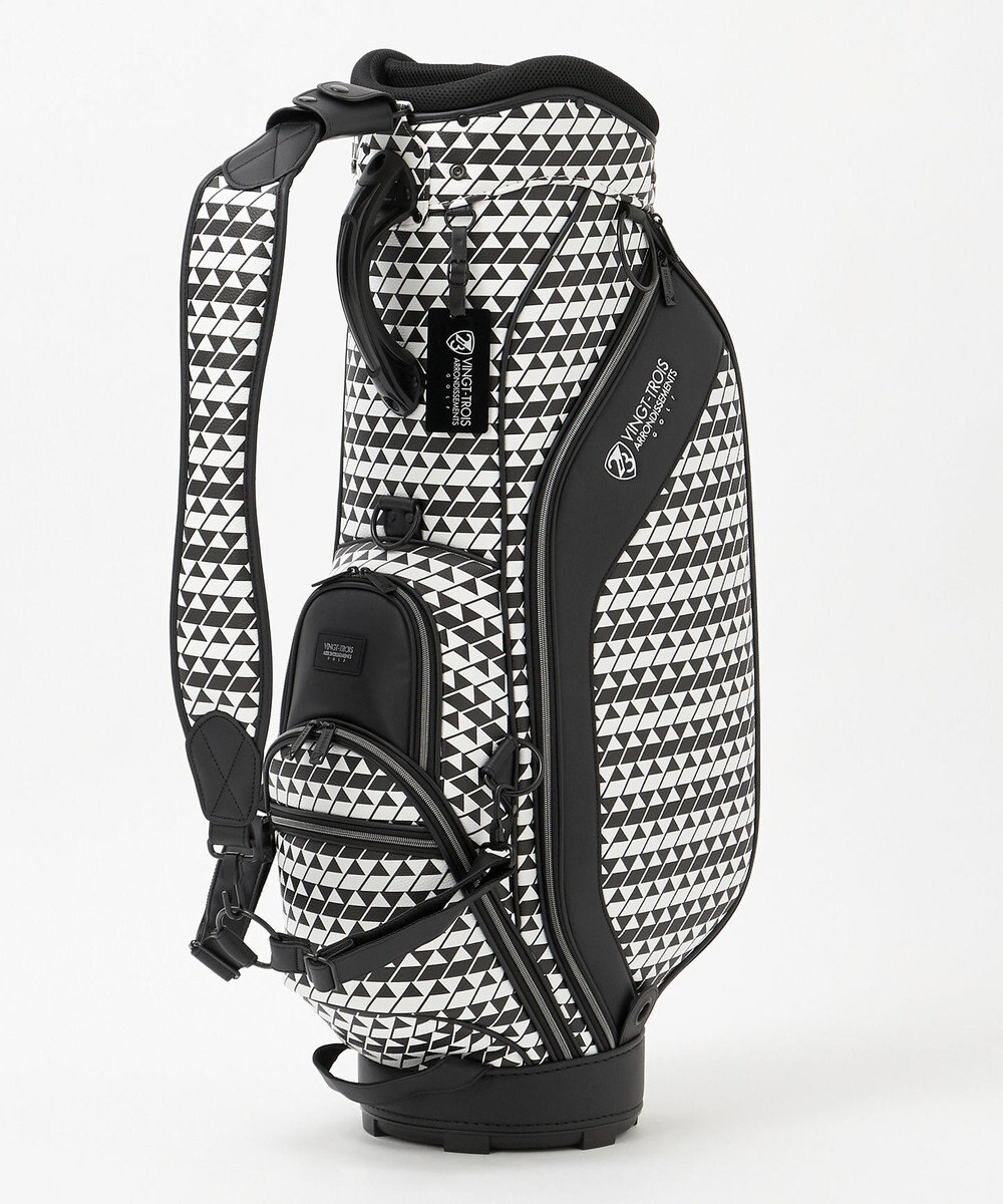 23区GOLF 【UNISEX】フラッグ総柄キャディバッグ　他と被らないデザイン 