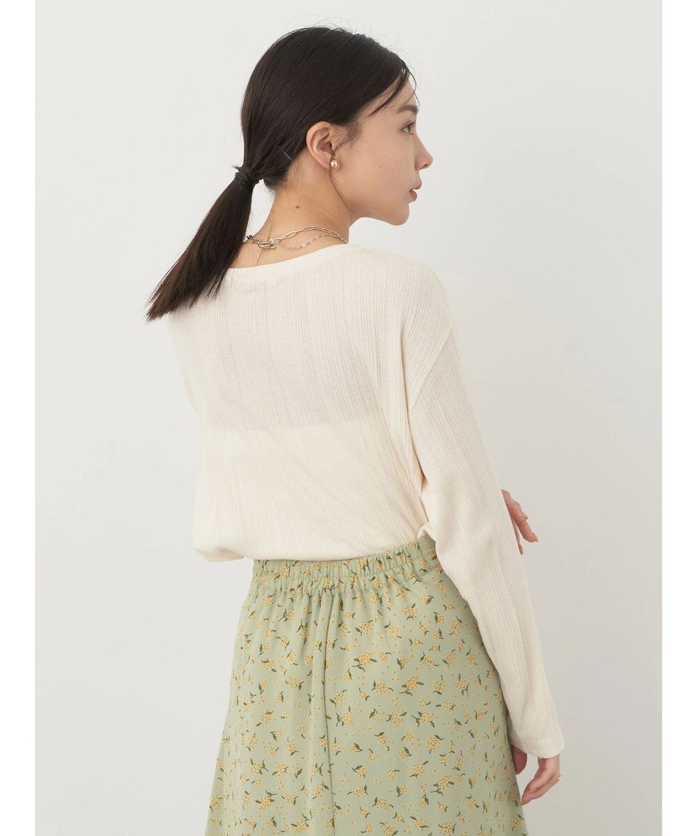 earth music&ecology コットンシアークルーネックプルオーバー 