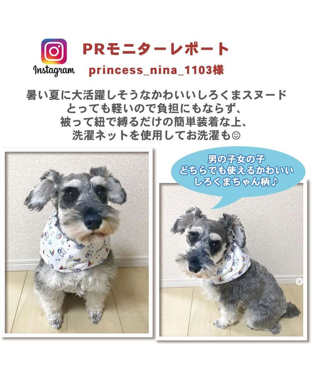 ひんやり バンダナ 保冷剤付き クールバンダナ 小型犬 スヌード しろくま ネッククーラー 夏 ひんやり バンダナ ひんやり 涼感 冷却 吸水速乾 Pet Paradise ファッション通販 公式通販 オンワード クローゼット