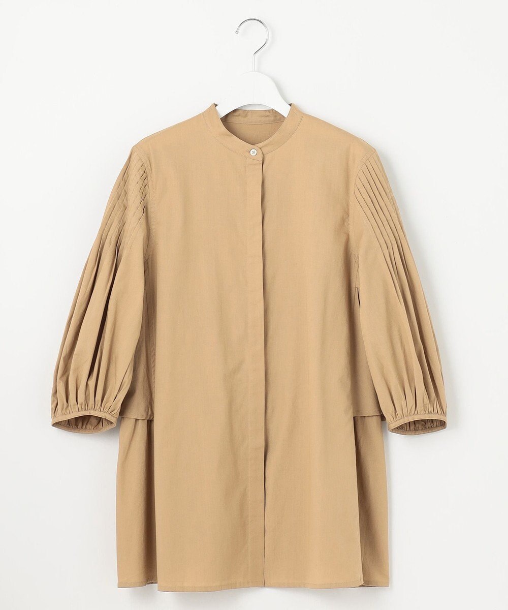 23区 【Indian Factory】コットンポプリン タックディテール チュニックブラウス 