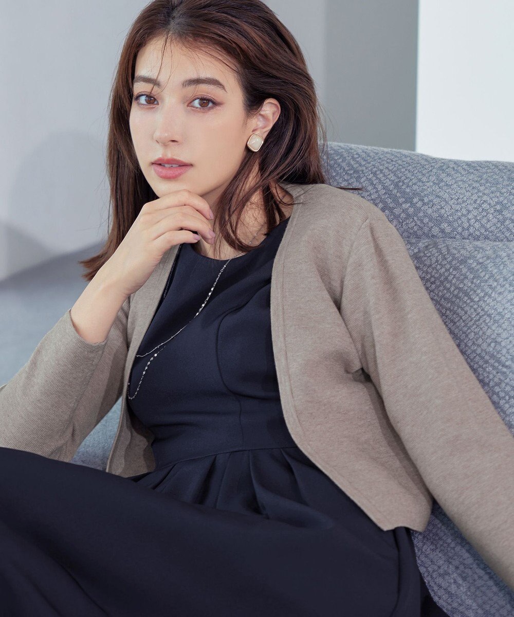 Tiaclasse L 【新色追加・洗える】ストレートショートニットボレロ 